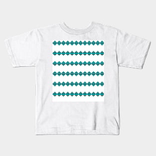 Turquoise geo stripes Kids T-Shirt